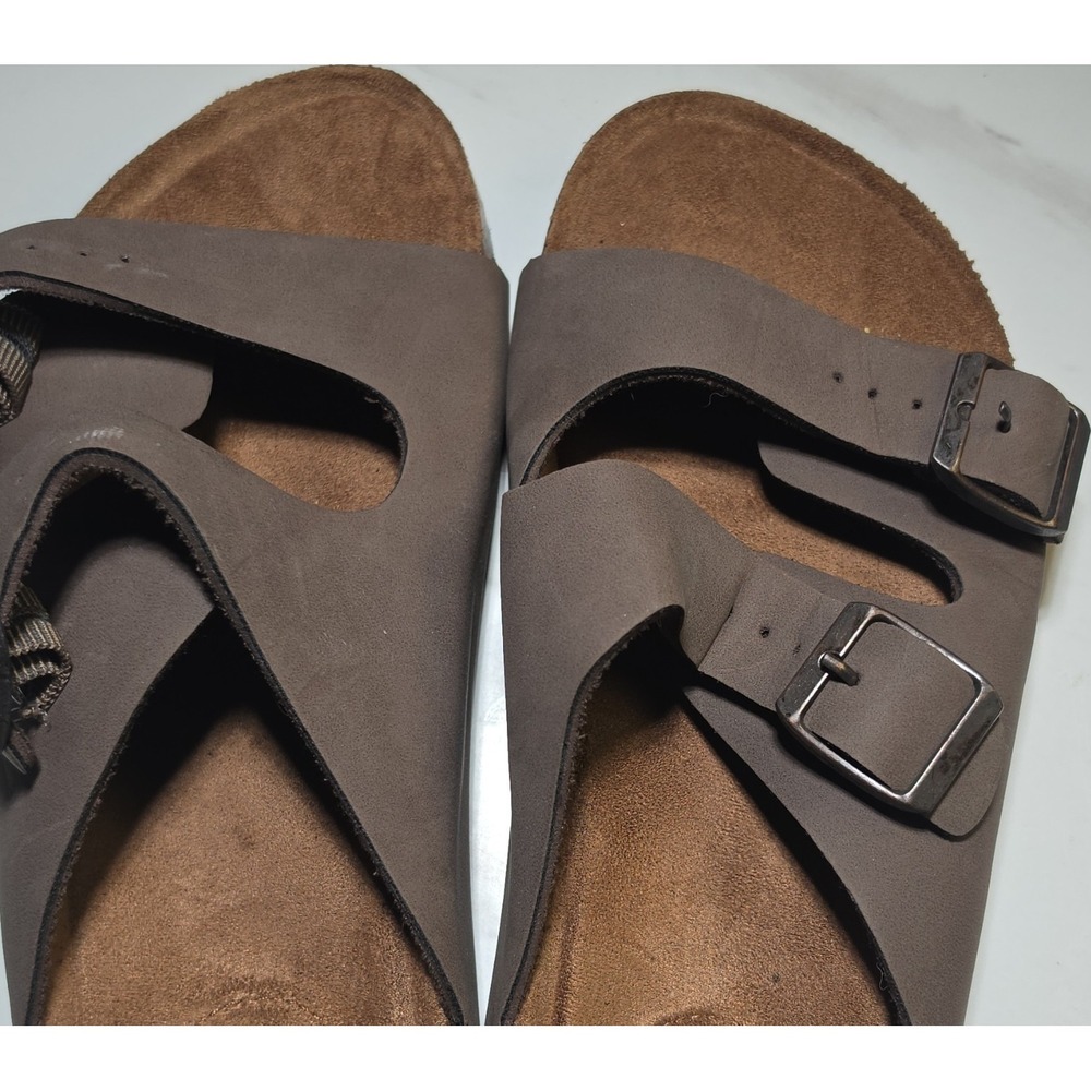 Maui Women's Brown Buckle Slide Sandals Adjustable‎ Strap Size 7